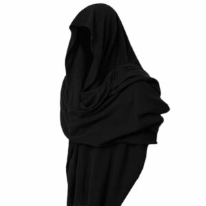 Foulard médiéval noir en coton