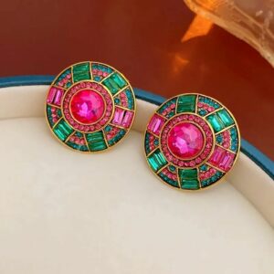 Boucles d'oreilles médiévales Mosaïque Royale