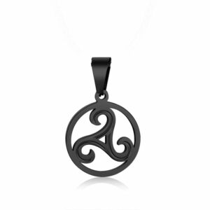 Pendentif médiéval triskèle noir