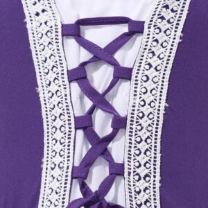 Robe médiévale pour enfant en velours violet