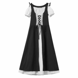 Robe médiévale pour enfant en velours noir