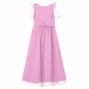 Robe médiévale pour enfant en velours rose