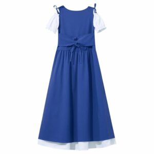 Robe médiévale pour enfant en velours bleu