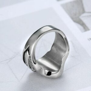 Bague médiévale croix celtique en acier inoxydable – Image 2