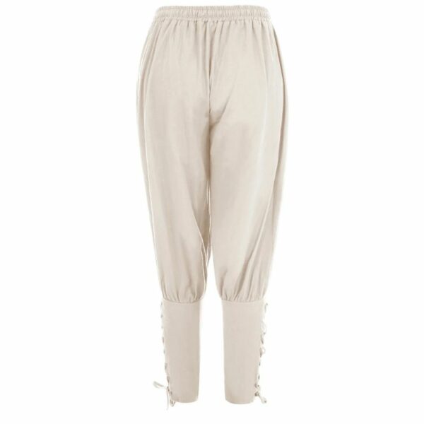 Pantalon médiéval blanc à lacets