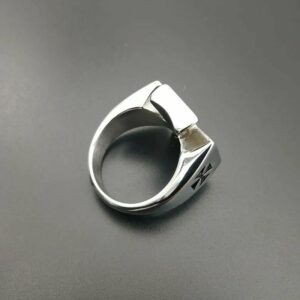 Bague templier croix pattée en acier inoxydable – Image 2