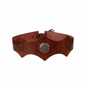 Couronne médiévale en cuir avec motif runique – Image 2