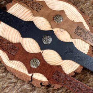 Couronne médiévale en cuir avec motif runique – Image 4