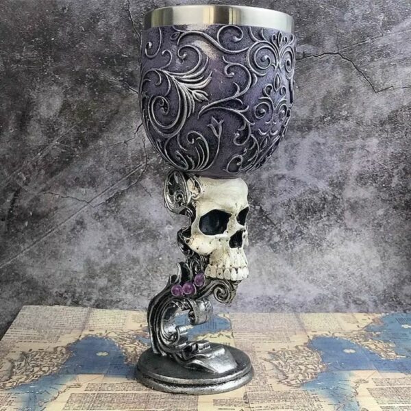 Verre tête de mort et motifs violets – Image 2