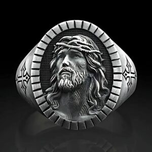 Bague médiévale visage du Christ