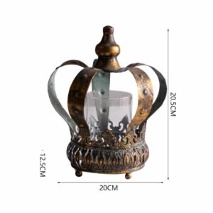 Photophore/bougeoir médiéval en forme de couronne – Image 5