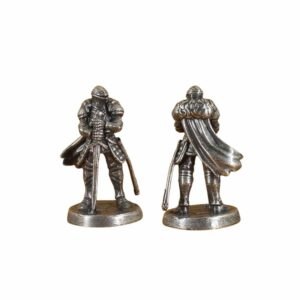 Figurine chevalier priant en métal