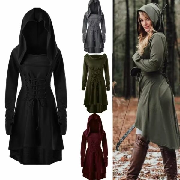 Tenue d’archère médiévale grise – Image 2