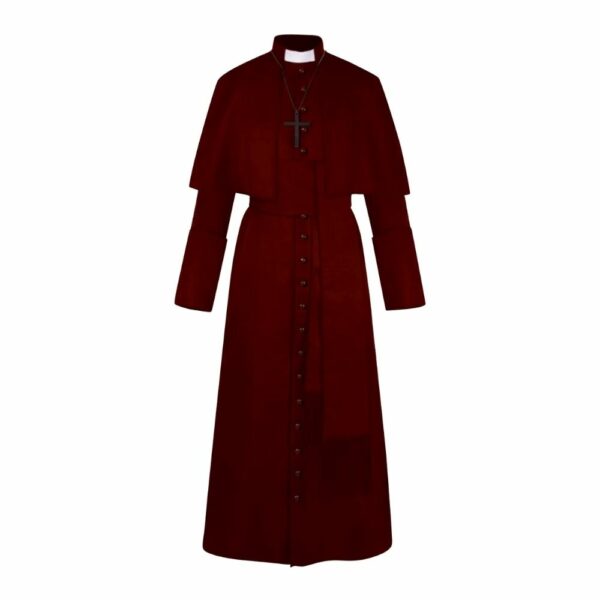 Robe de moine médiévale bordeaux