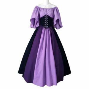 Robe de paysanne médiévale violette