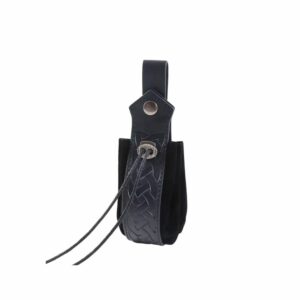 Sacoche médiévale noire à attache ceinture