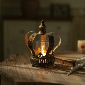 Photophore/bougeoir médiéval en forme de couronne – Image 4