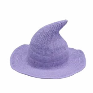 Chapeau médiéval pointu violet