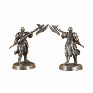 Figurine soldat à la hallebarde en métal