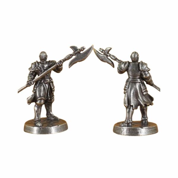 Figurine soldat à la hallebarde en métal