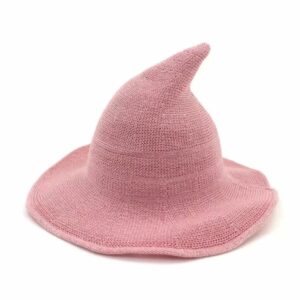 Chapeau médiéval pointu rose