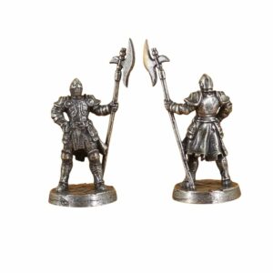 Figurine soldat hallebardier en métal