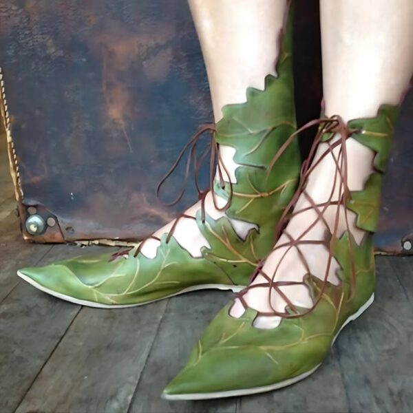 Chaussures médiévales elfiques à lacets pour femme – Image 2