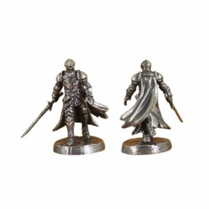 Figurine chevalier errant en métal