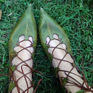 Chaussures médiévales elfiques à lacets pour femme