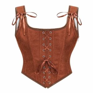 Corset médiéval élégant rouille – Image 1