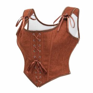 Corset médiéval élégant rouille – Image 3