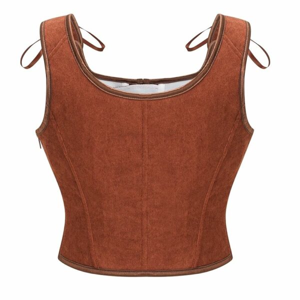 Corset médiéval élégant rouille – Image 2