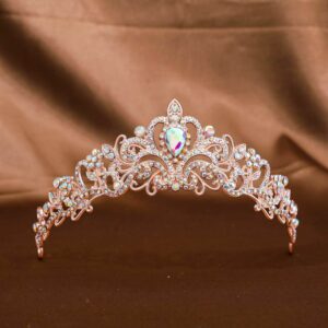 Couronne médiévale pour femme - rosé doré à reflets irisés – Image 2