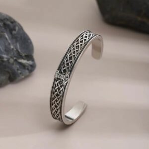 Bracelet viking avec noeuds celtiques et symbole Thor