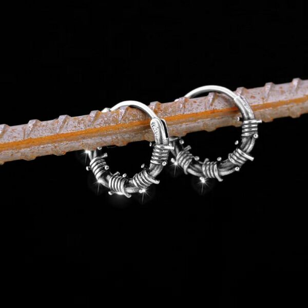 Boucles d’oreilles viking – Cercles de Fer Forgé – Image 2