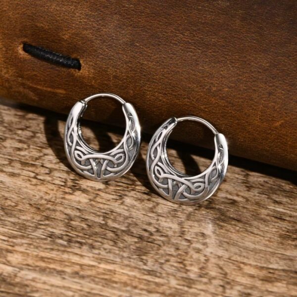 Boucles d’oreilles celtiques – croissants entrelacés