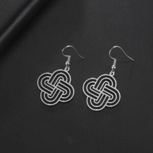 Boucles d’oreilles nœud celtique argentées
