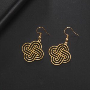 Boucles d’oreilles nœud celtique dorées