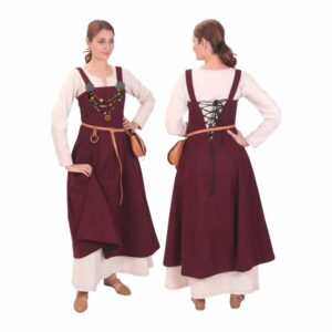 Robe médiévale viking verte "Freyja" (2 pièces)