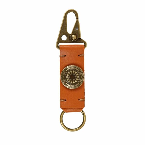Porte-tasse médiéval marron clair à crochet bronze