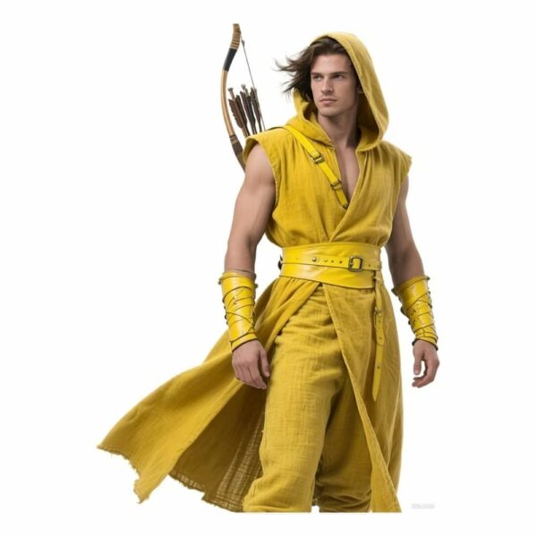 Tunique médiévale jaune pour homme