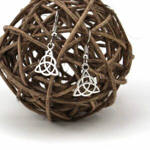 Boucles d'oreilles celtes arabesques argentées