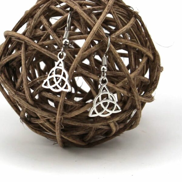 Boucles d'oreilles celtes arabesques argentées