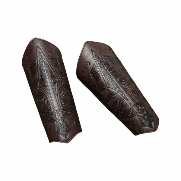 Brassards médiévaux vikings avec gravures runiques