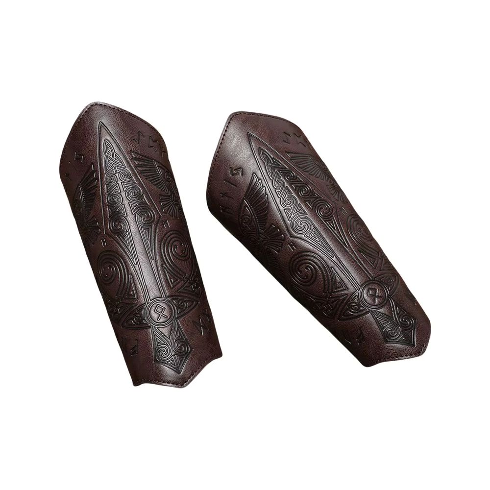 Brassards médiévaux vikings avec gravures runiques – Image 1