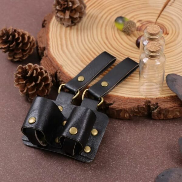 Porte-fioles noir double