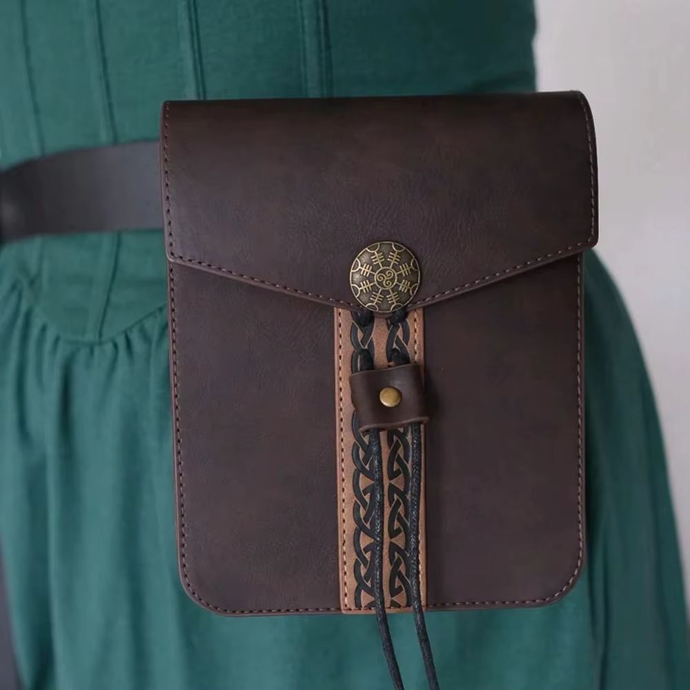 Bourse médiévale viking marron – Image 4