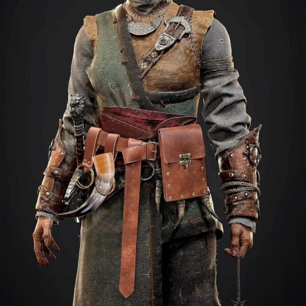 Sacoche verticale en cuir avec fermoir à loquet