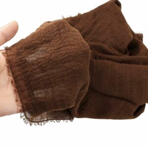 Capuche médiévale ample en tissu brun – Image 3