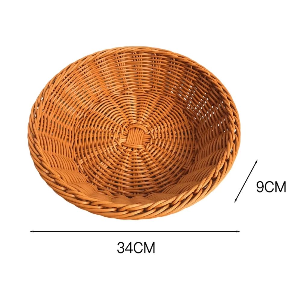 Corbeille médiévale en osier tressé 34 cm – Image 1